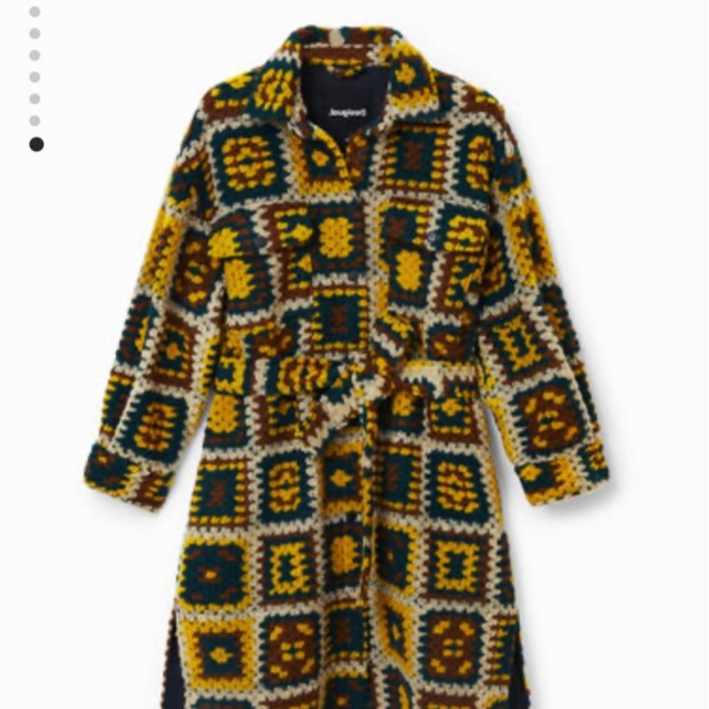 [Nwt] Vintage Unique Crochet-Effect Patchwork Lon… - image 7